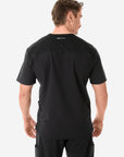 Men's Real Black Five-Pocket Scrub Top Only Back View