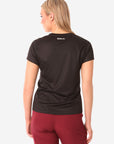 TiScrubs Women's Real Black Mesh Short-Sleeve Underscrub Top Only Back