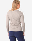 TiScrubs Titanium Gray Women's Mesh Long Sleeve Underscrub Top Only Back