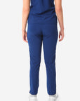 Women's 9-Pocket Navy Blue Scrub Pants Back View