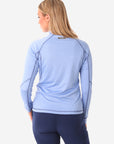 Women's Mesh Scrub Jacket Ceil Blue Back View Jacket Only