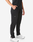 TiScrubs Real Black Women's Stretch 9-Pocket Pants Side View Pants Only