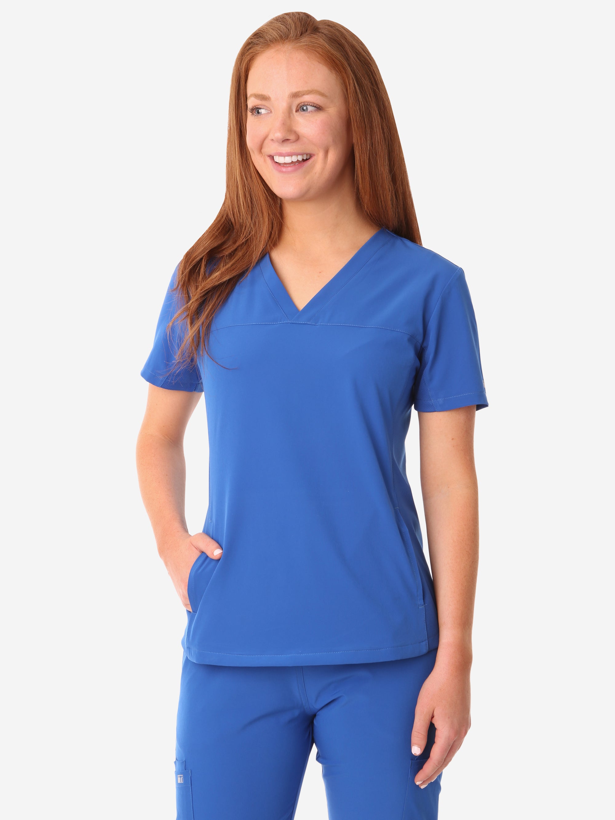 Women's Stash-Pocket Scrub Top