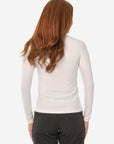TiScrubs Women's White Long-Sleeve Mesh Underscrub Top Only Back