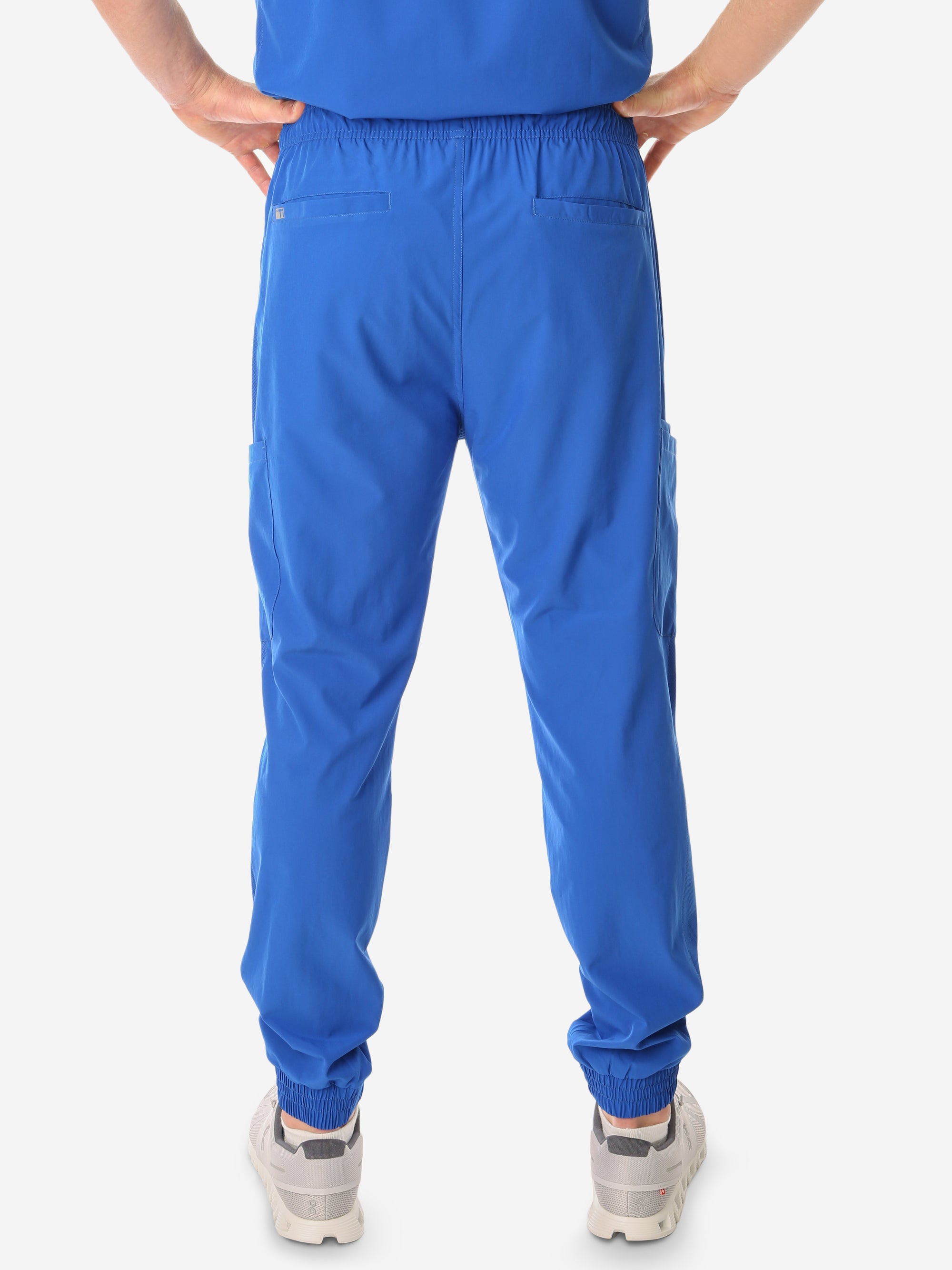 Men's Perfect Jogger Scrub Pants Royal Blue Back