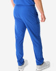 Men's Royal Blue 9-Pocket Scrub Pants Back View