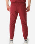 TiScrubs Stretch Bold Burgundy Jogger Scrub Pants Only Back