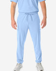 Men's 9-Pocket Scrub Pants Ceil Blue Front View