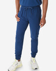 TiScrubs Stretch Men's Navy Blue Jogger Scrub Pants Only Front