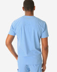 TiScrubs Men's Ceil Blue Double-Pocket Top Only Untucked Back