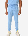 TiScrubs Men's Stretch Ceil Blue Jogger Scrub Pants Only Front