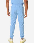 TiScrubs Stretch Ceil Blue Men's Jogger Scrub Pants Only Back