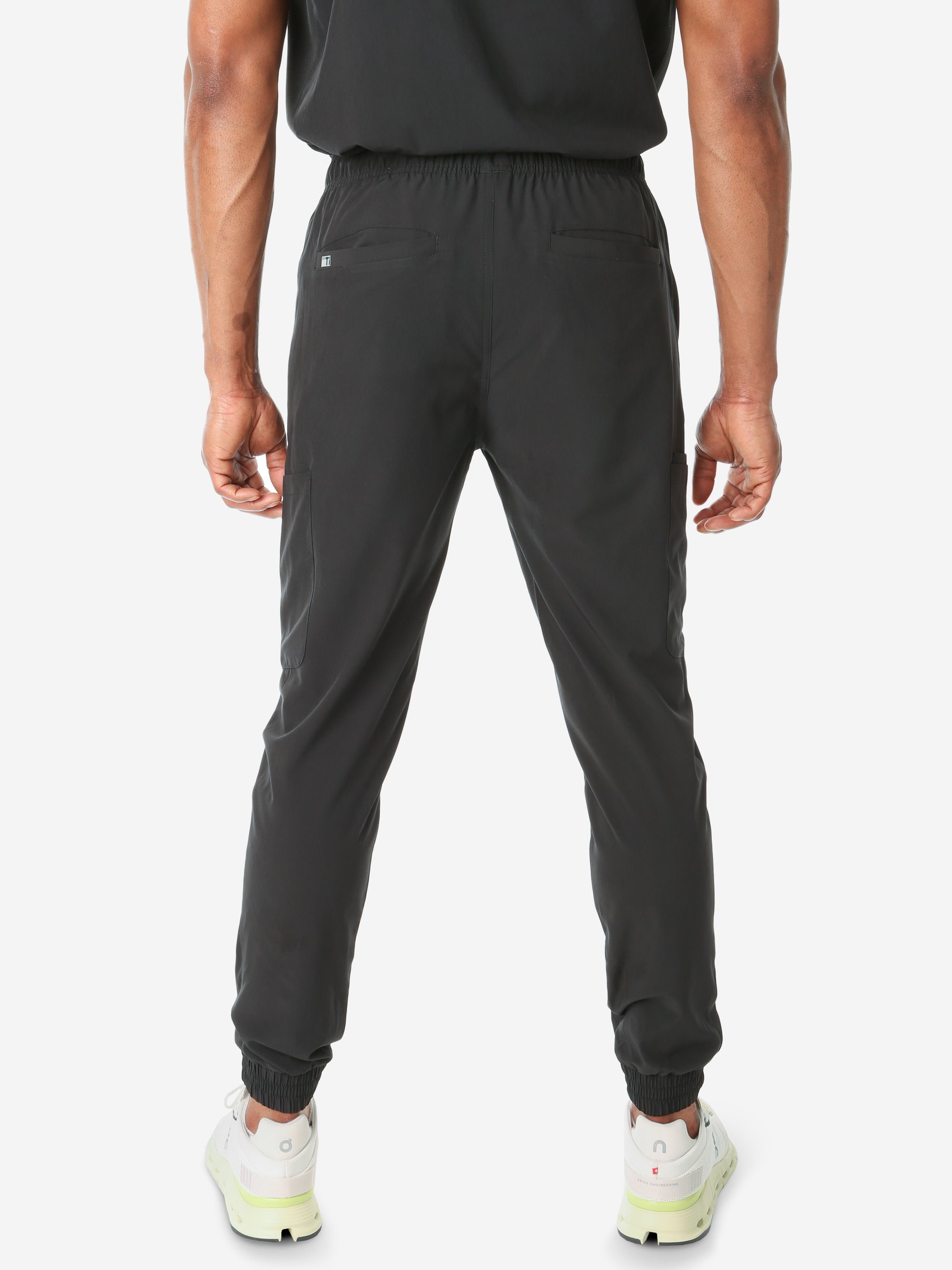 TiScrubs Stretch Real Black Jogger Scrub Pants Only Back