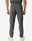 Men's 9-Pocket Scrub Pants Charcoal Gray Back