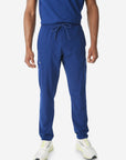 Men's 9-Pocket Scrub Pants Navy Blue Front View
