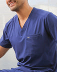 Men's Double-Pocket Scrub Top