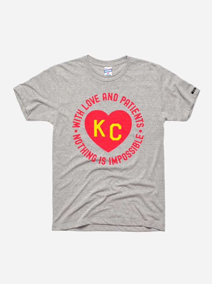 With Love and Patients T-Shirt  Charlie Hustle x TiScrubs Healthcare Top