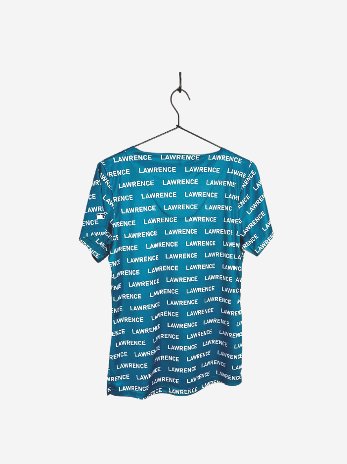 Women's 'Trevor Lawrence' Jersey Print Scrub Top