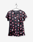 Women's Dental Print Scrub Top with Smiles and Teeth for dentists and dental hygienists