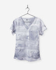 Women's Duct Tape Print Scrub top with one pocket