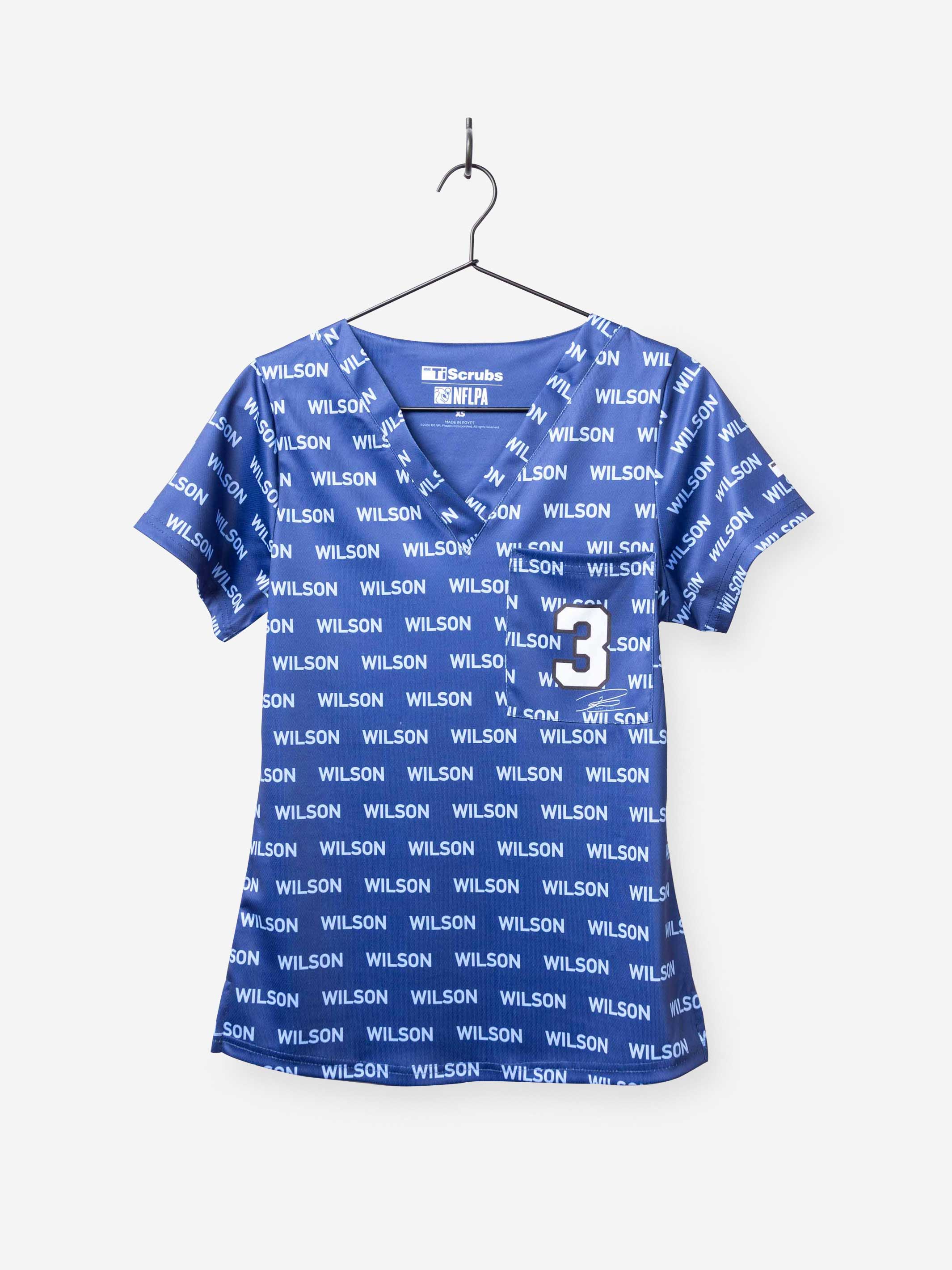 Women's Dak Prescott Jersey Print Scrub Top