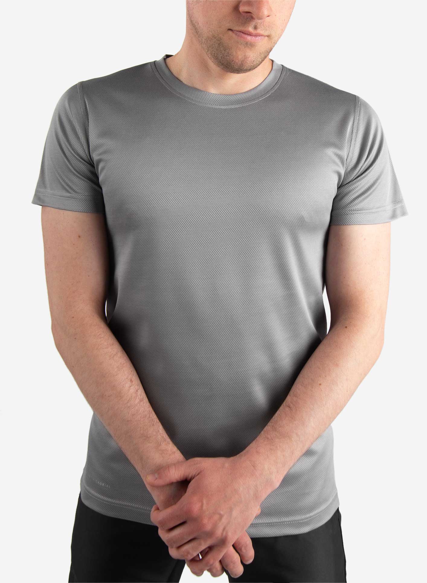 Men's gray short sleeve underscrub gray