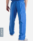 mens Elements short and tall relaxed fit scrub pants royal-blue