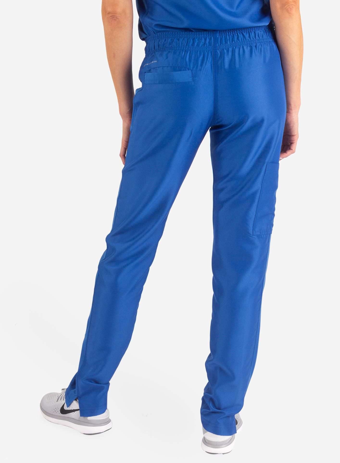 Women's Slim Fit Scrub Pants in royal-blue