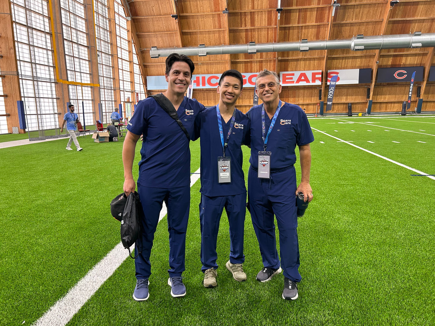 Bears Care TeasmSmile Lead Dentist and Other Volunteer Dentists August 2023 Chicago Bears