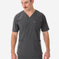 Men's Charocal Gray Five-Pocket Scrub Top Only Front View