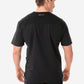 Men's Real Black Five-Pocket Scrub Top Only Back View