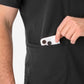 Men's Real Black Five-Pocket Scrub Closeup of Lower Pockets