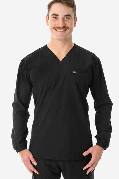 plunge neck long sleeve top