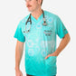 Men's The University of Kansas Health System Scrub Top Design Contest Winner You Matter We Care Top Only Front View Looking to Side