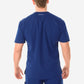 Navy Blue Men's Five-Pocket Scrub Top Top Only Back View