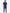 Men's Navy Five-Pocket Scrub Top Full Body Back with 9-Pocket Pants