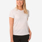 TiScrubs Women's White Mesh Short-Sleeve Underscrub Top Only Front