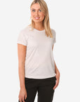 TiScrubs Women's White Mesh Short-Sleeve Underscrub Top Only Front