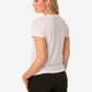 TiScrubs Women's White Mesh Short-Sleeve Underscrub Top Only Side