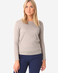 TiScrubs Titanium Gray Women's Mesh Long Sleeve Underscrub Top Only Front