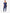 TiScrubs Women's Stretch Navy Blue One-Pocket Scrub Top Untucked and Joggers Front View Full Body