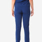 Women's 9-Pocket Navy Blue Scrub Pants Back View