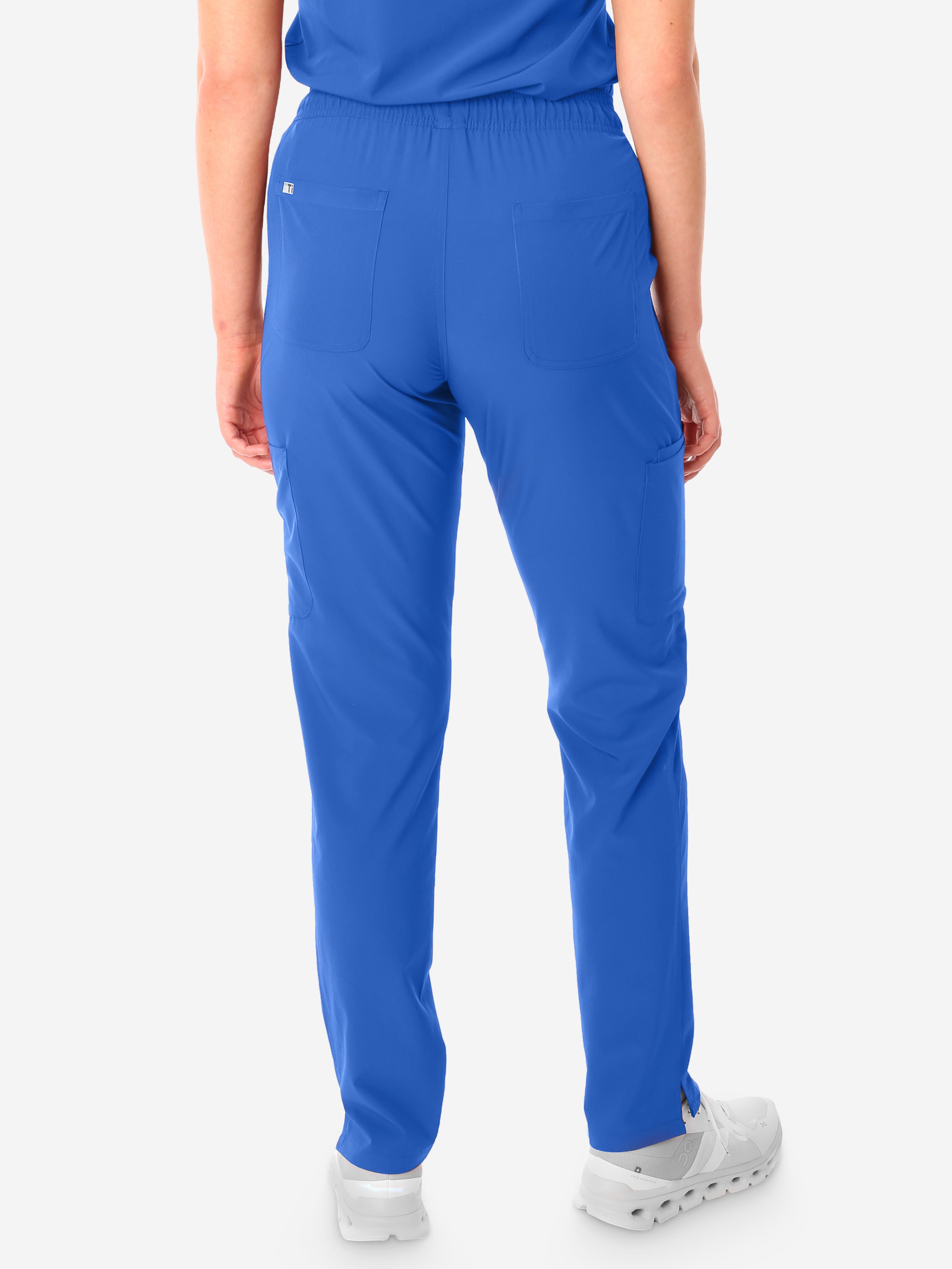 TiScrubs Royal Blue Women&#39;s Stretch 9-Pocket Pants Back View Pants Only