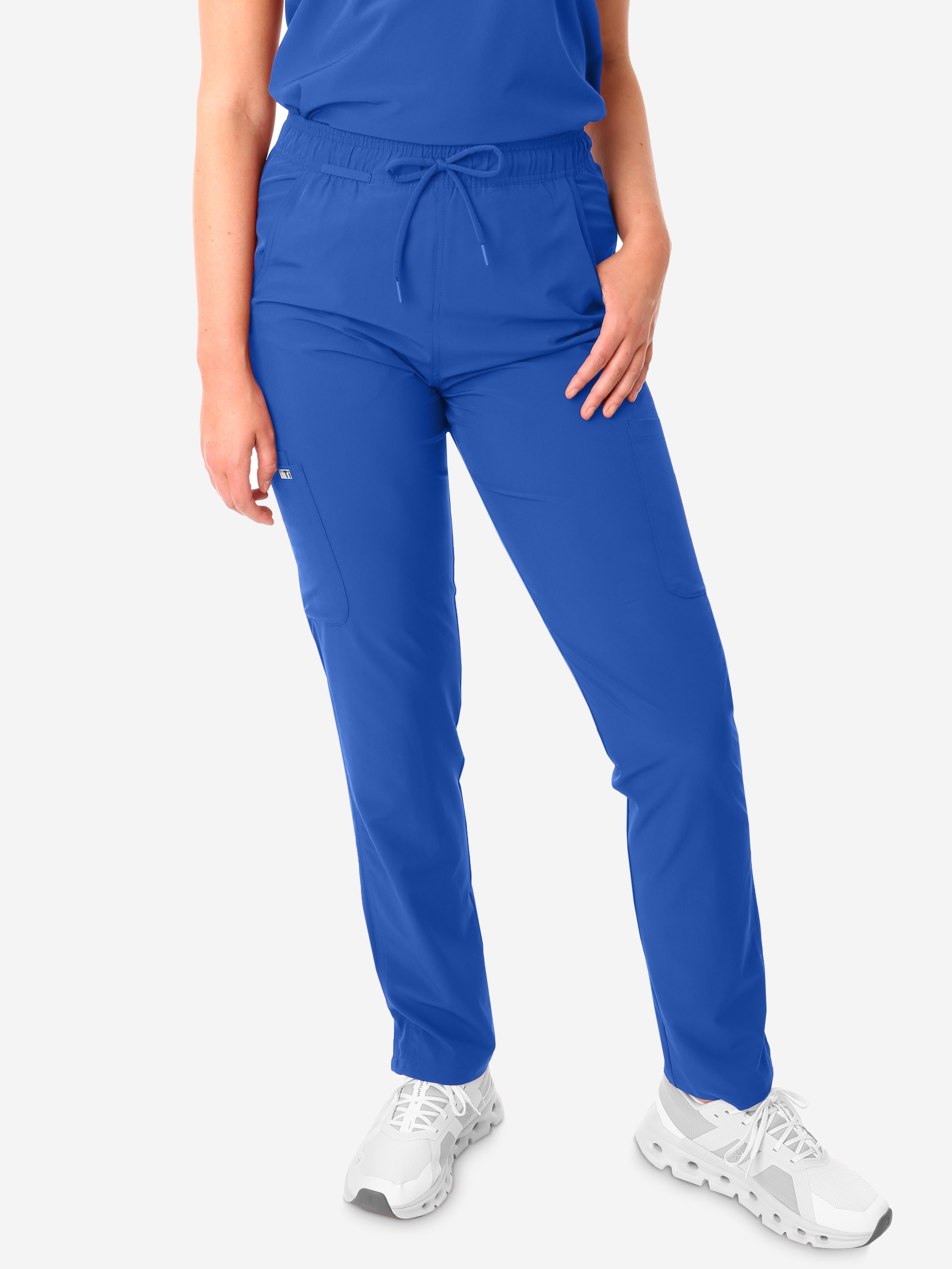 TiScrubs Royal Blue Women&#39;s Stretch 9-Pocket Pants Front View Pants Only