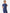 TiScrubs Women's Stretch Navy Blue Tuckable One-Pocket Scrub Top Untucked Back View Top Only