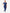 Women's Navy Blue Perfect Scrub Joggers Full Body Front with One-Pocket Scrub Top Tucked