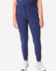 TiScrubs Navy Blue Women's Stretch Perfect Jogger Pants Front View Pants Only