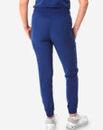 Women's Navy Blue Perfect Scrub Joggers Pants Only Back with One-Pocket Scrub Top