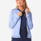 Women's Mesh Scrub Jacket Ceil Blue Front View Jacket Only