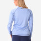 Women's Mesh Scrub Jacket Ceil Blue Back View Jacket Only
